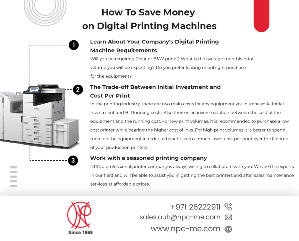 How to save money on Digital Printing Machines